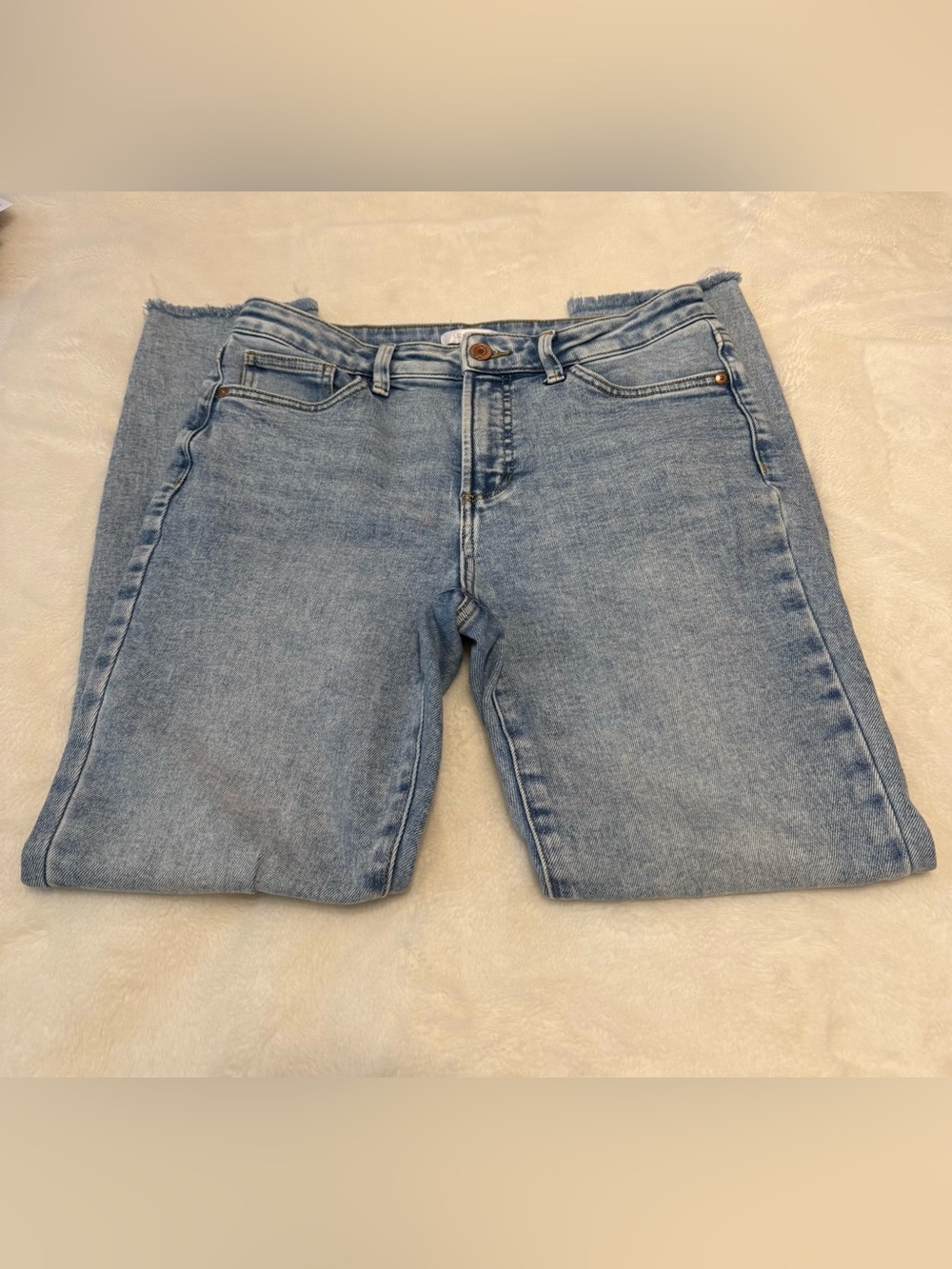 LC Lauren Light Wash Women's Jeans - Classic High-Rise Style, Size 10